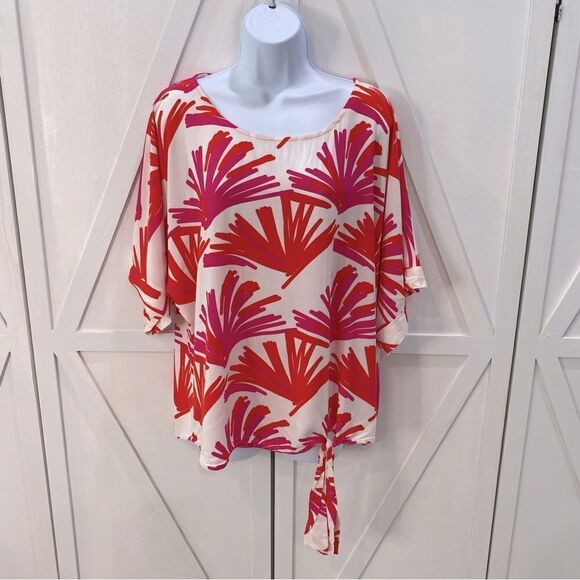 Mary Square Kelly Anne Jive Front Tie Blouse Size XL - Picture 3 of 13